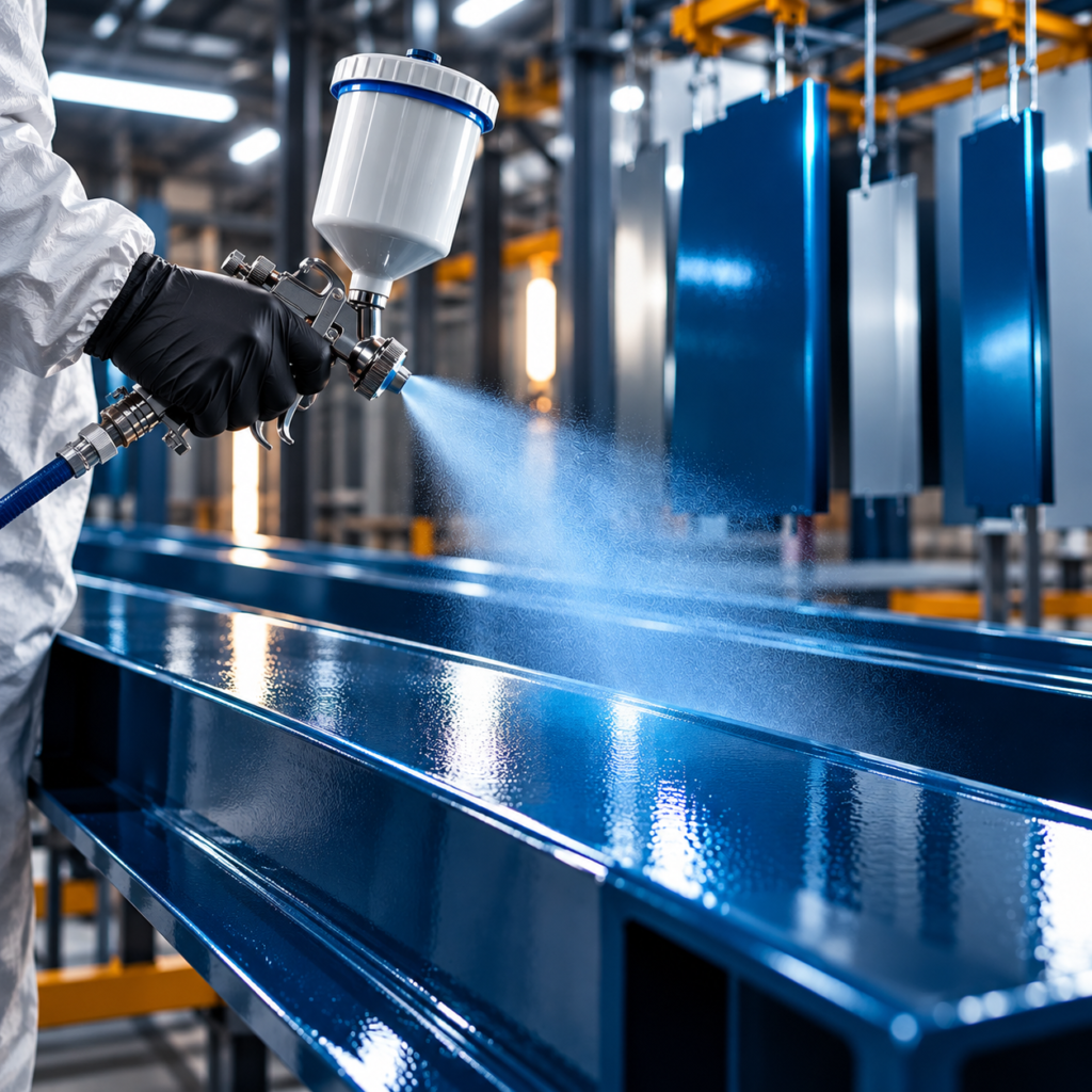 industrial blue beam spray coating